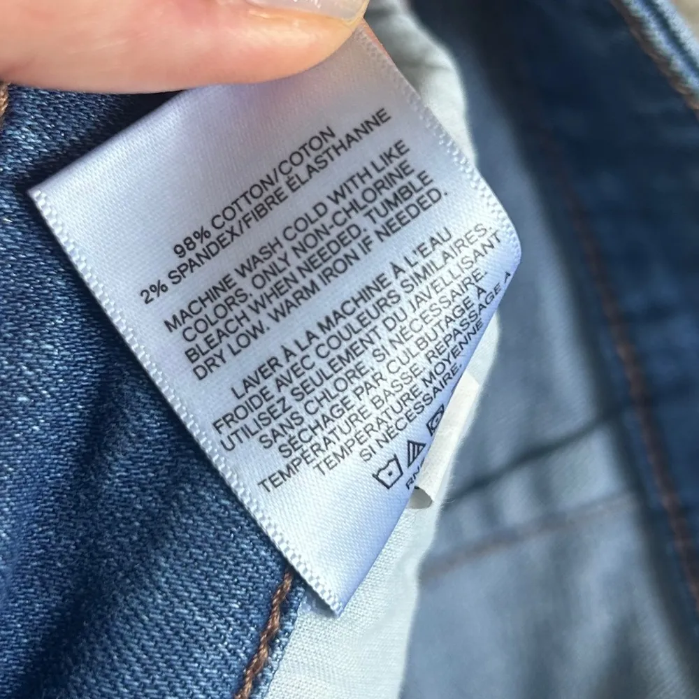 Express Blue High Waist Denim Shorts Shortie High Rise Casual Summer Comfy 12 - Image 4