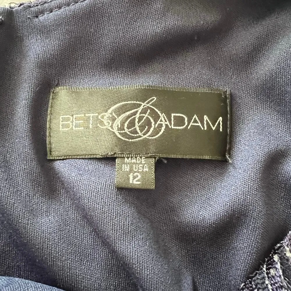 Betsy & Adam Chevron Cocktail Dress Mini to Midi sparkly zipup new years size 12 - Image 4