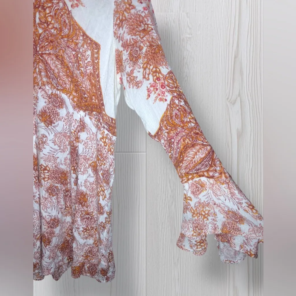 FREE PEOPLE Women’s Lady Luck Printed Tunic Boho Style Top - Image 5