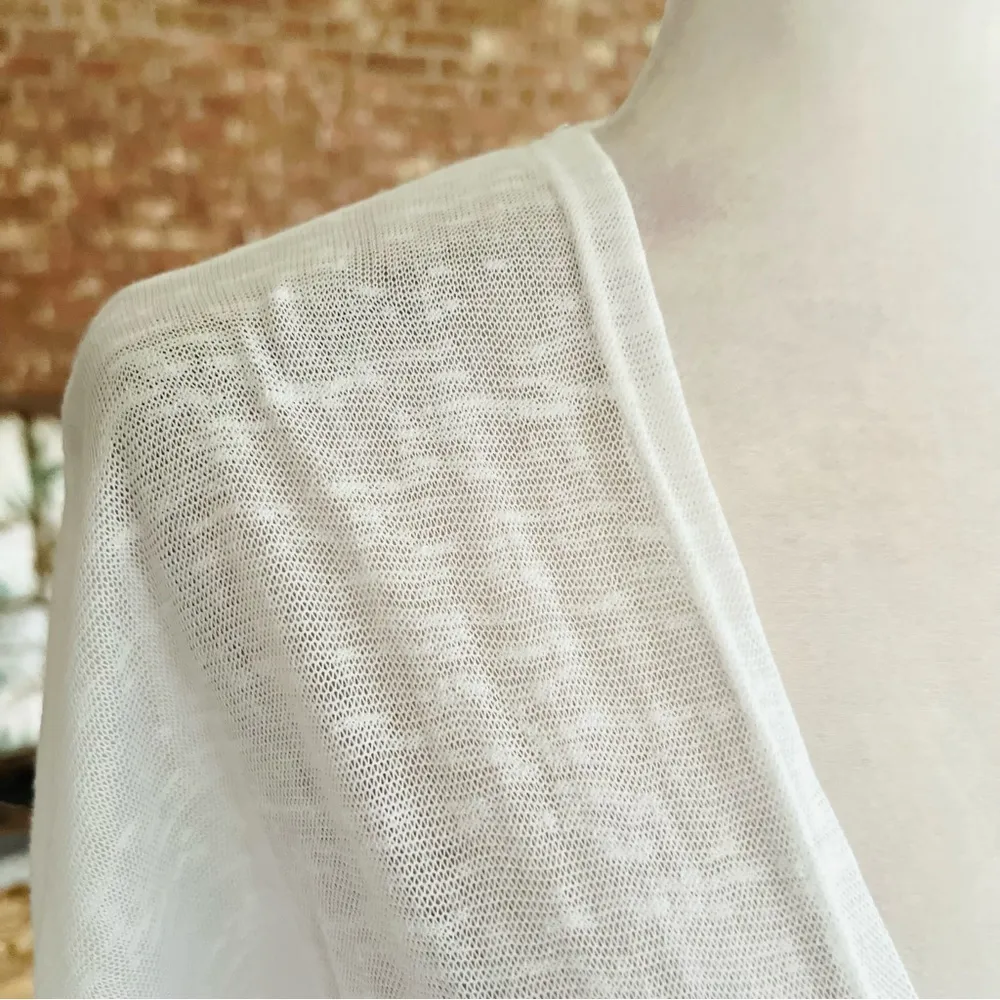 Haptics White Open Front Tribal Contrast Hem Long Cardigan M Size M - Image 6