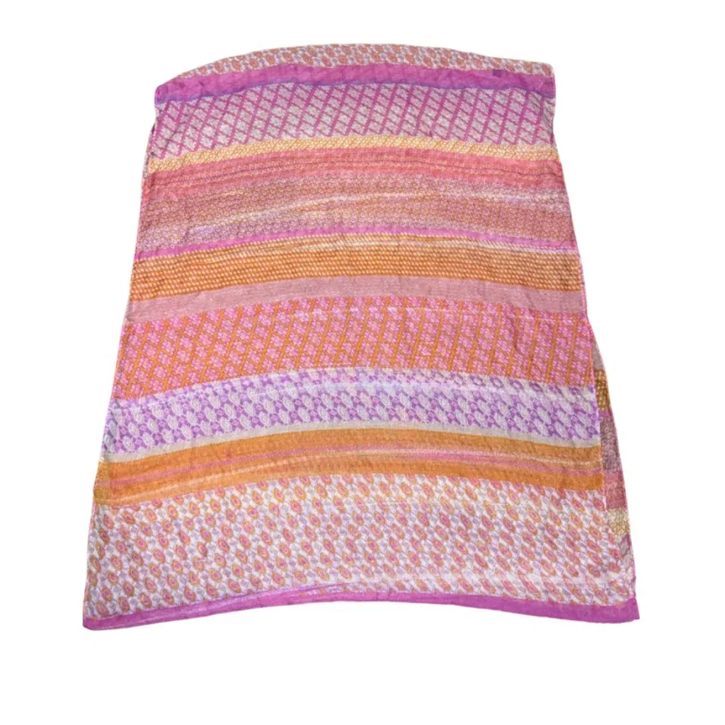 Colorful Lightweight Oversized Infinity Scarf Pink - Image 3