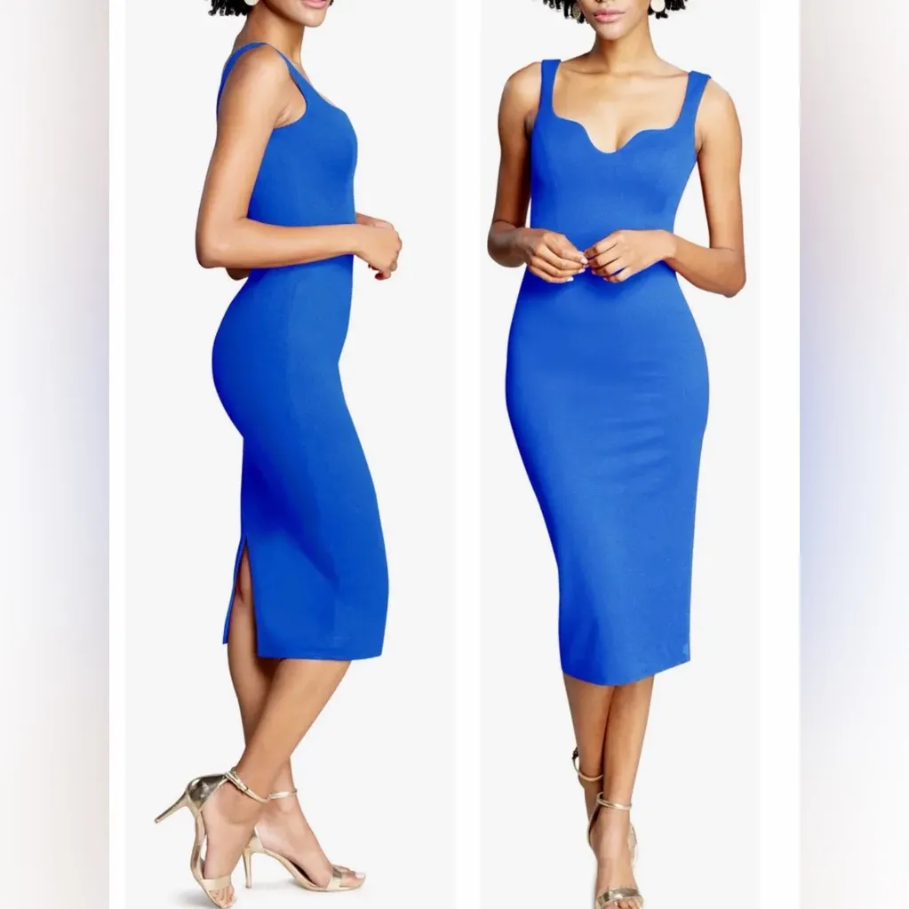 NWOT Dress The Population Sloane Sheath Sleeveless electric blue dress sz S - Image 3