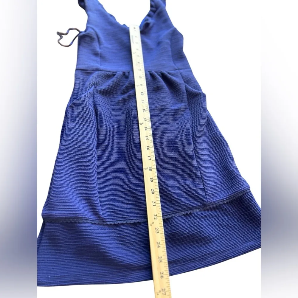 Maeve‎ Women's Sleeveless Sheath Dress Blue Ruffled Knee Length Party S - Image 8