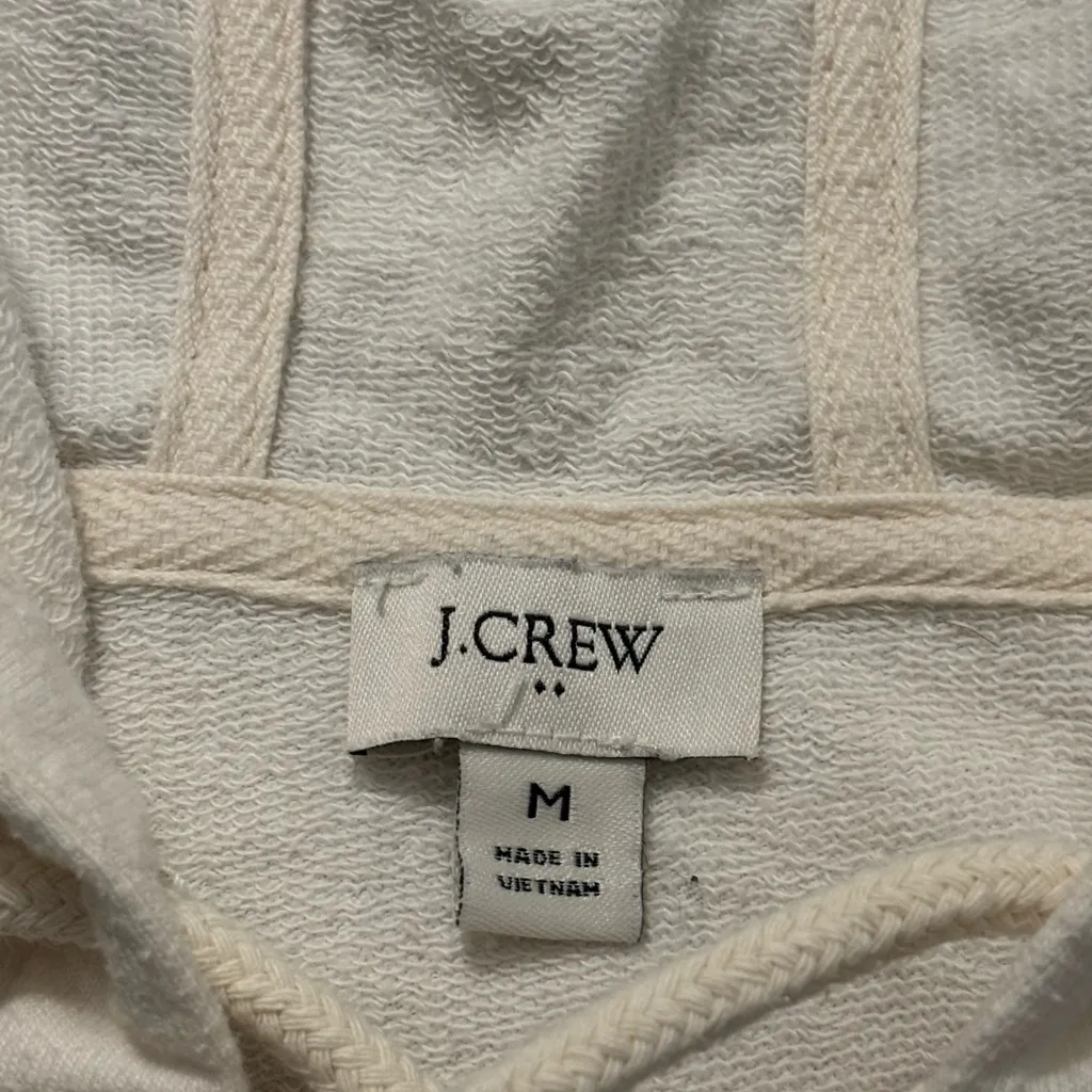 J. Crew Off-White Lace-Up Hoodie Size M - Image 6