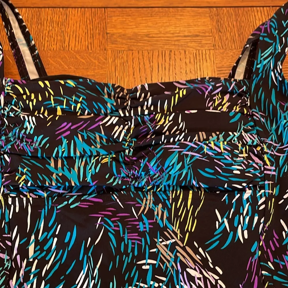 Calvin Klein Colorful Patterned Swimsuit size 12 - Image 2