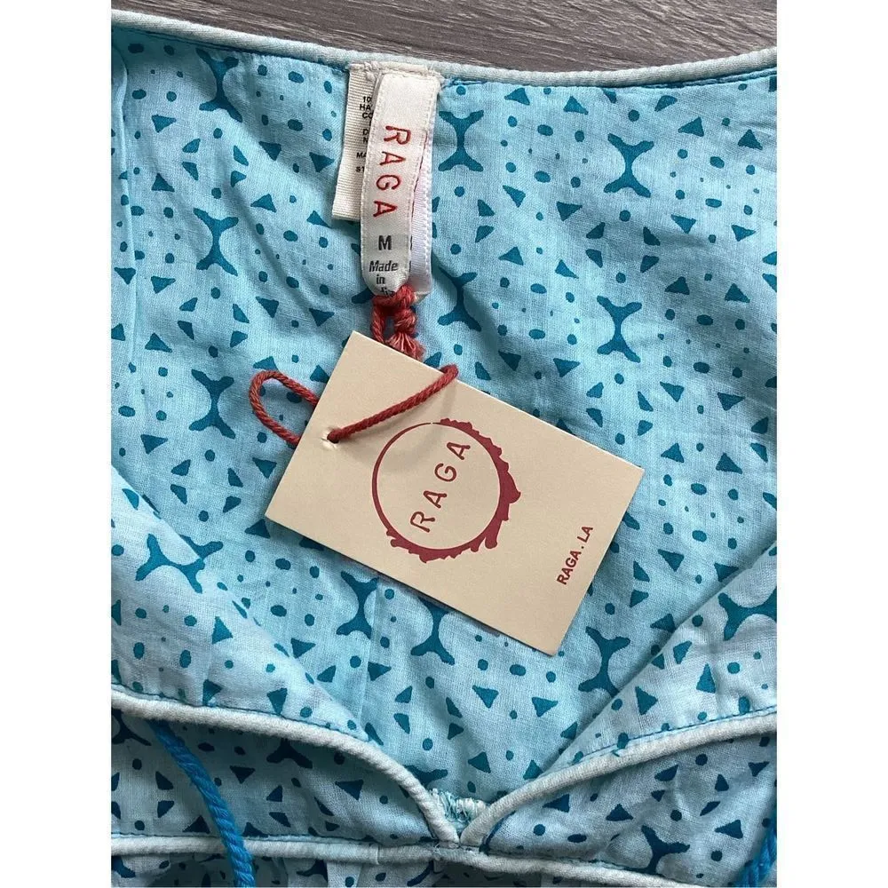 New. RAGA boho blue tiered top. Medium. Retails $139 - Image 9