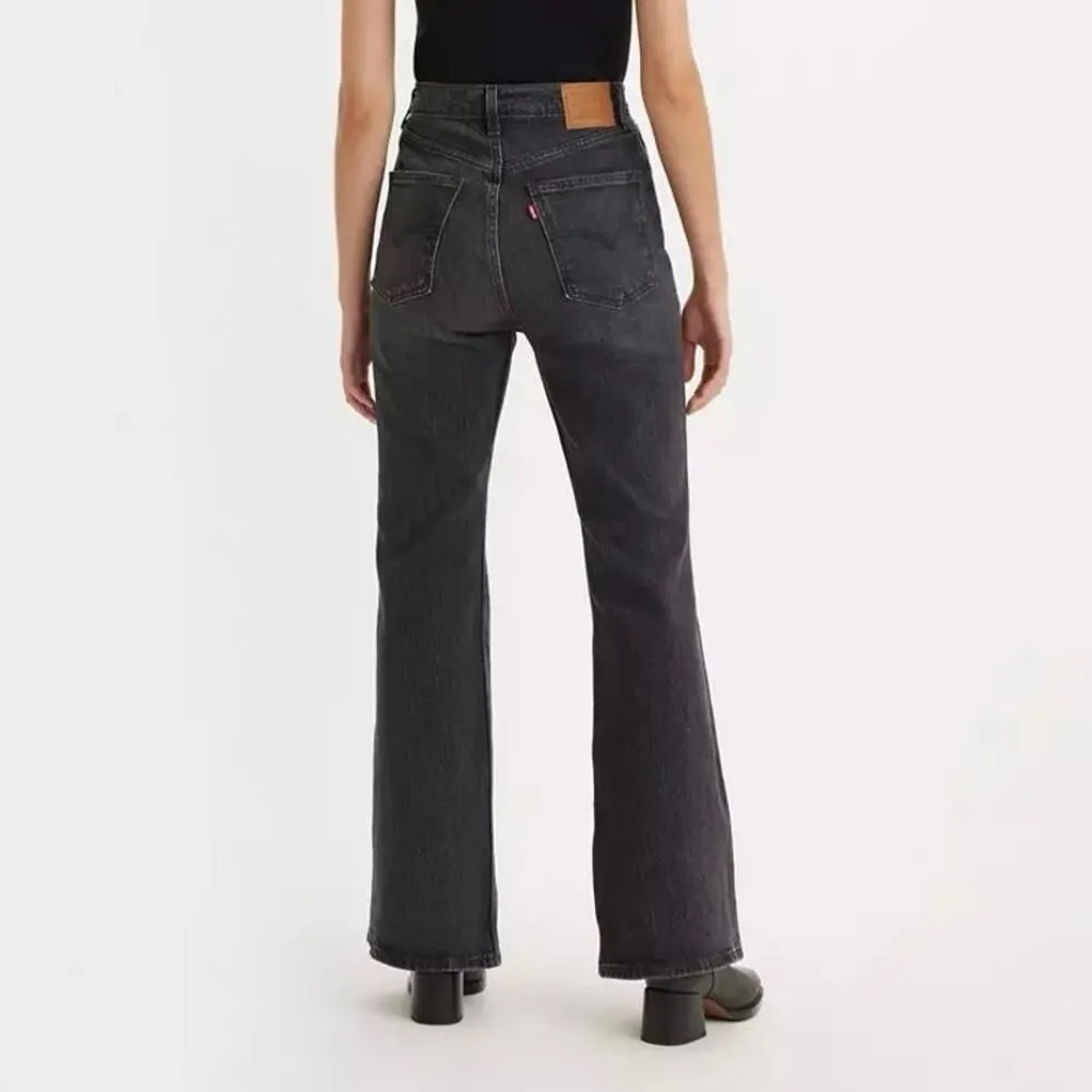 Levi’s 70’s High Flare Denim Jean 26 Women’s Just a Hint Black - Image 6