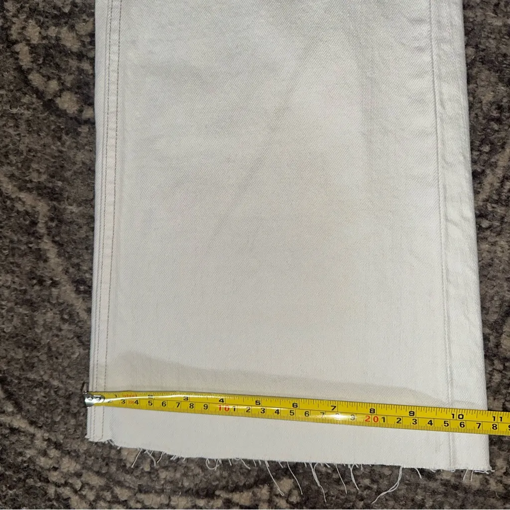 We the Free People Denim Women’s Size 26 Cream Ivory High Rise Flare Leg Jeans - Image 10