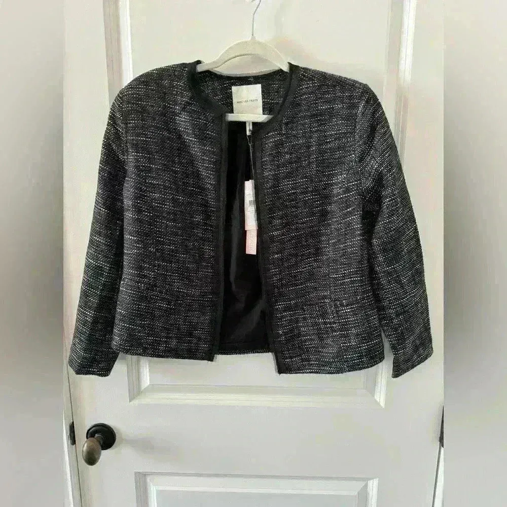 Avec Les Filles Tweed Kensington Open Blazer ~ Medium ~ NWT!~Trendy and Gorgeous - Image 3