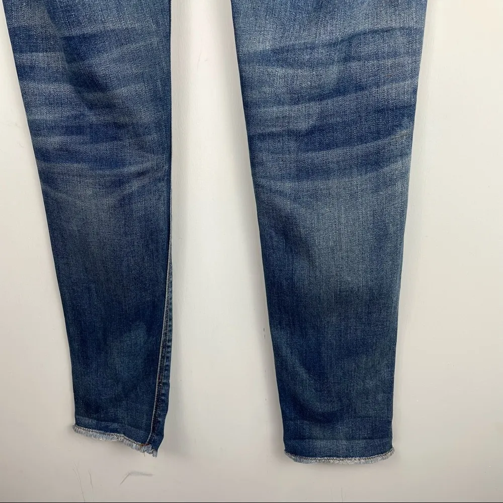 American Eagle Tomgirl Distressed Jeans Dark Wash Sz 0 Relaxed Straight Boho - Image 12