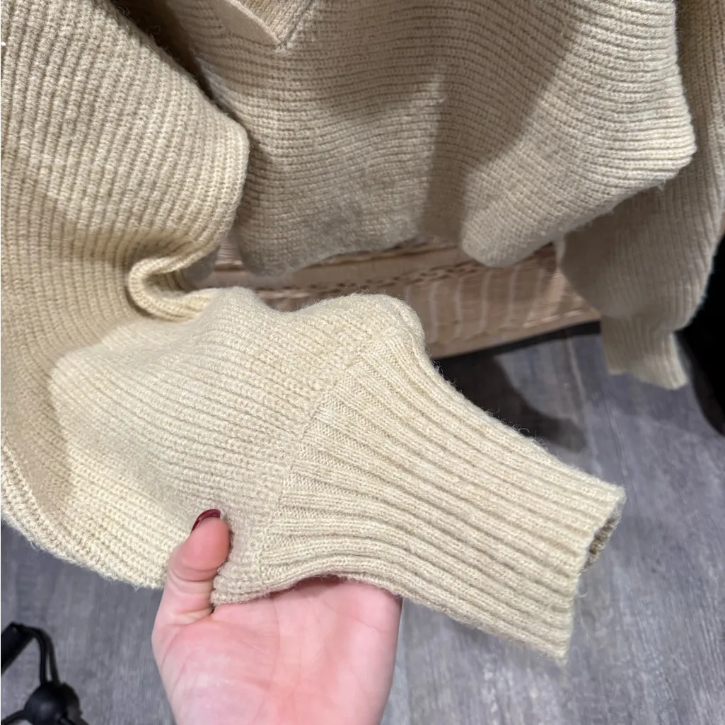 Princess Polly Cream Oversized Sweater - Image 3