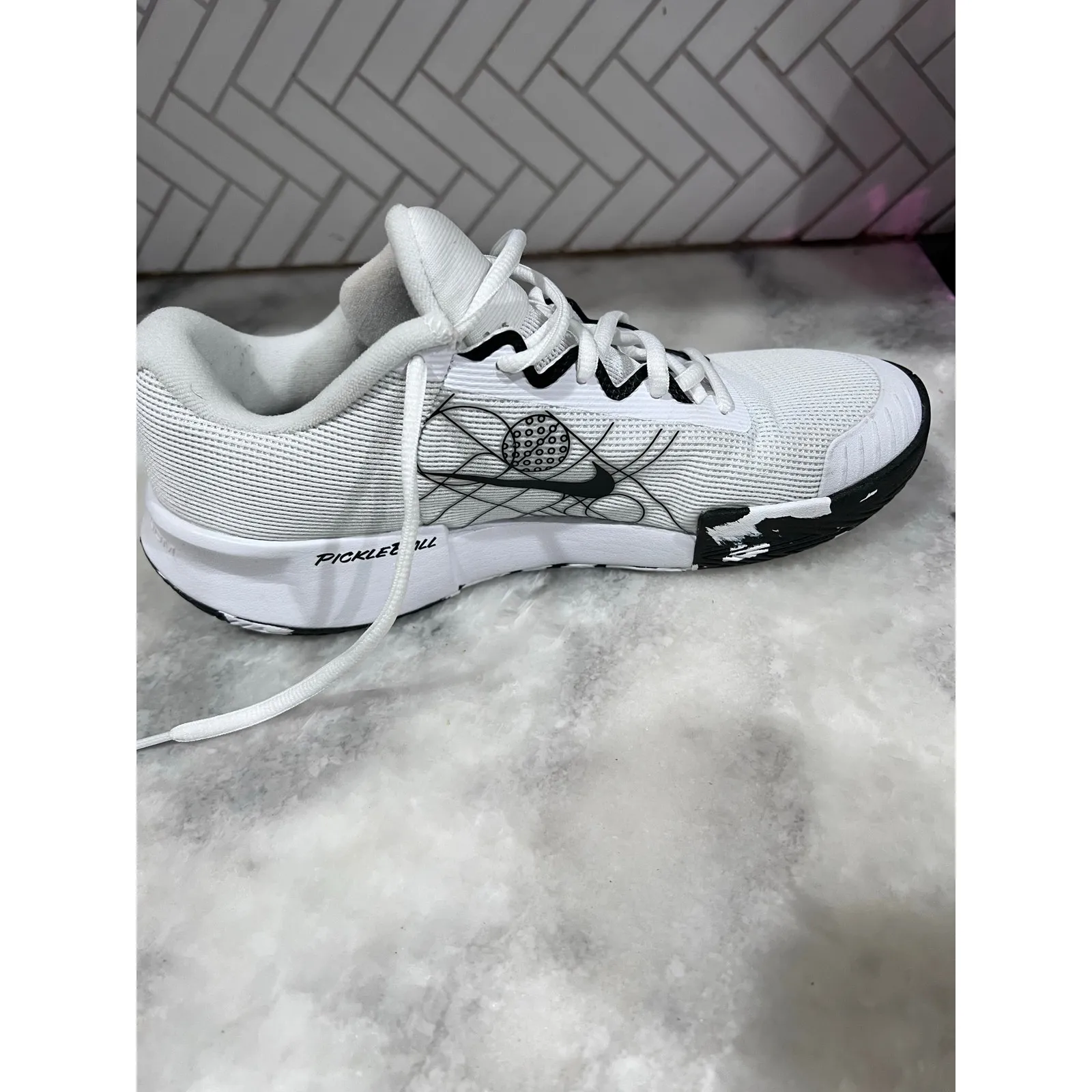 Nike Zoom Challenge Pickleball Women’s 8 White Black Court Shoe FQ4155-100 - Image 10