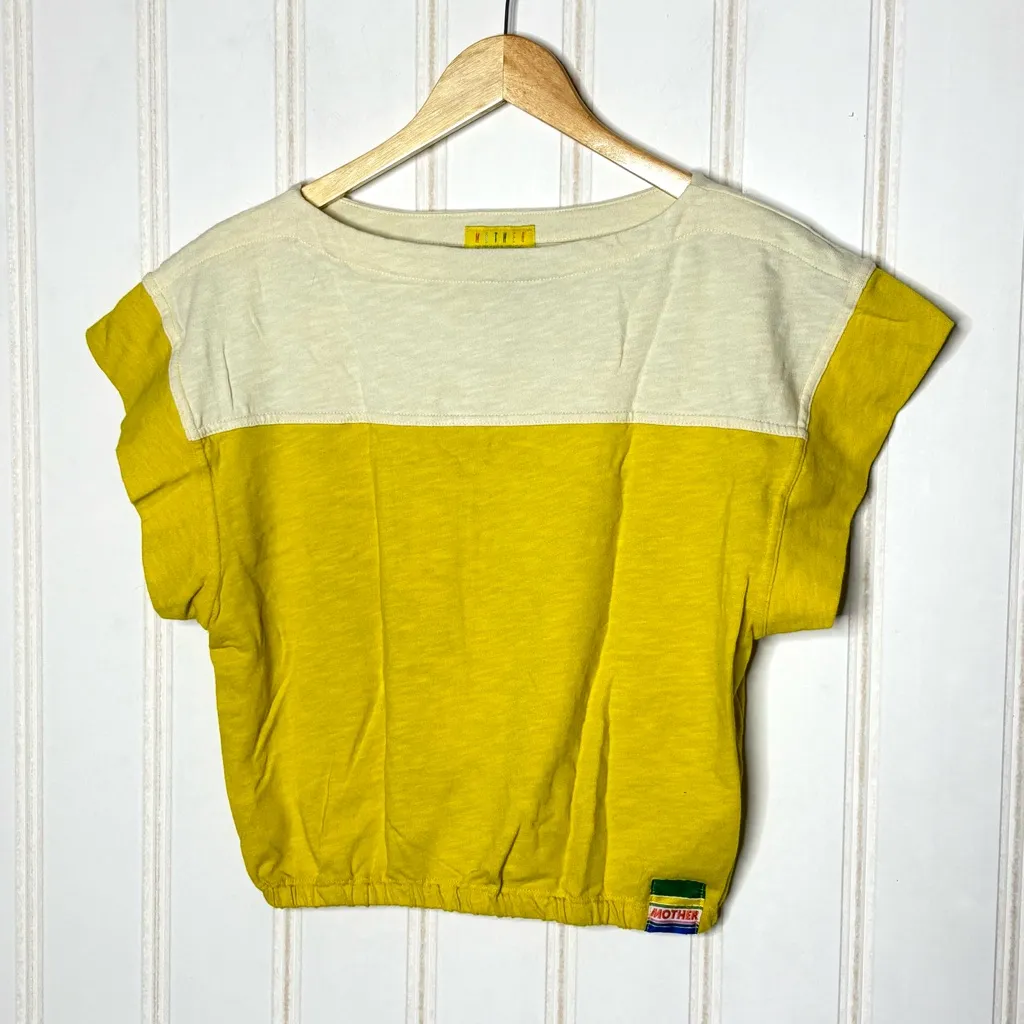 MOTHER THE SWIPER YOKE TEE 201 Yellow Size M - Image 3
