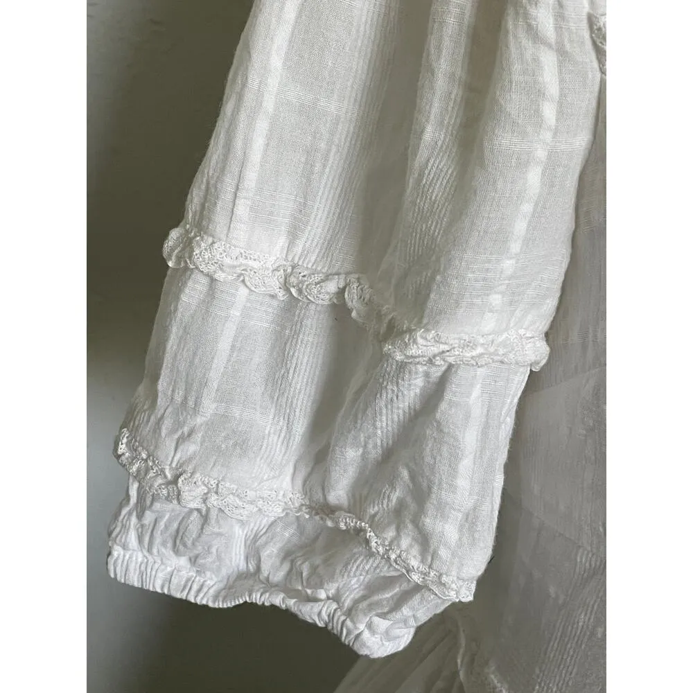 Emory Park Midi Tea Dress White Cotton - Image 9