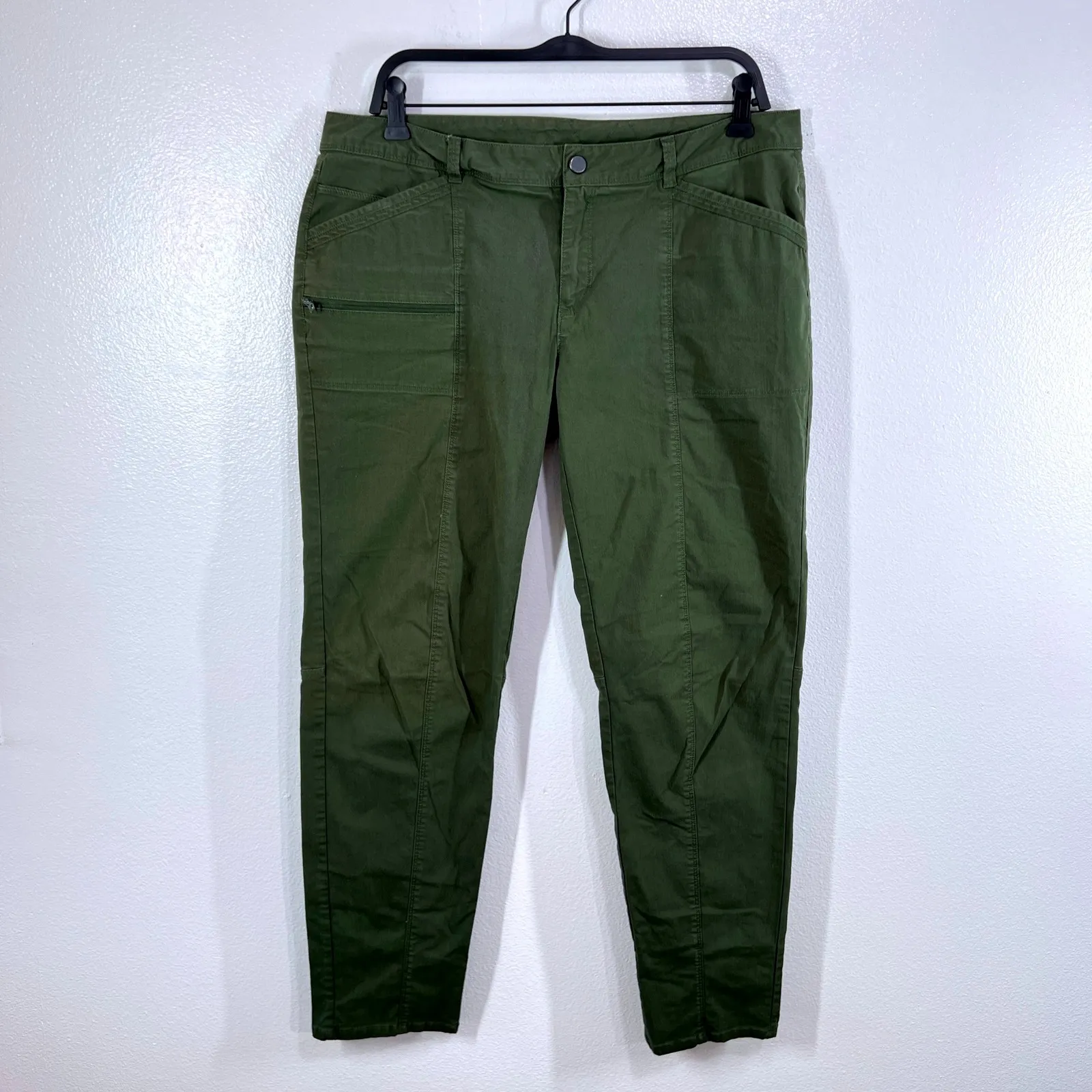 Mountain Hardwear Olive Utility Pants Women's‎ 12 Stretch Hiking Travel Outdoor - Image 2