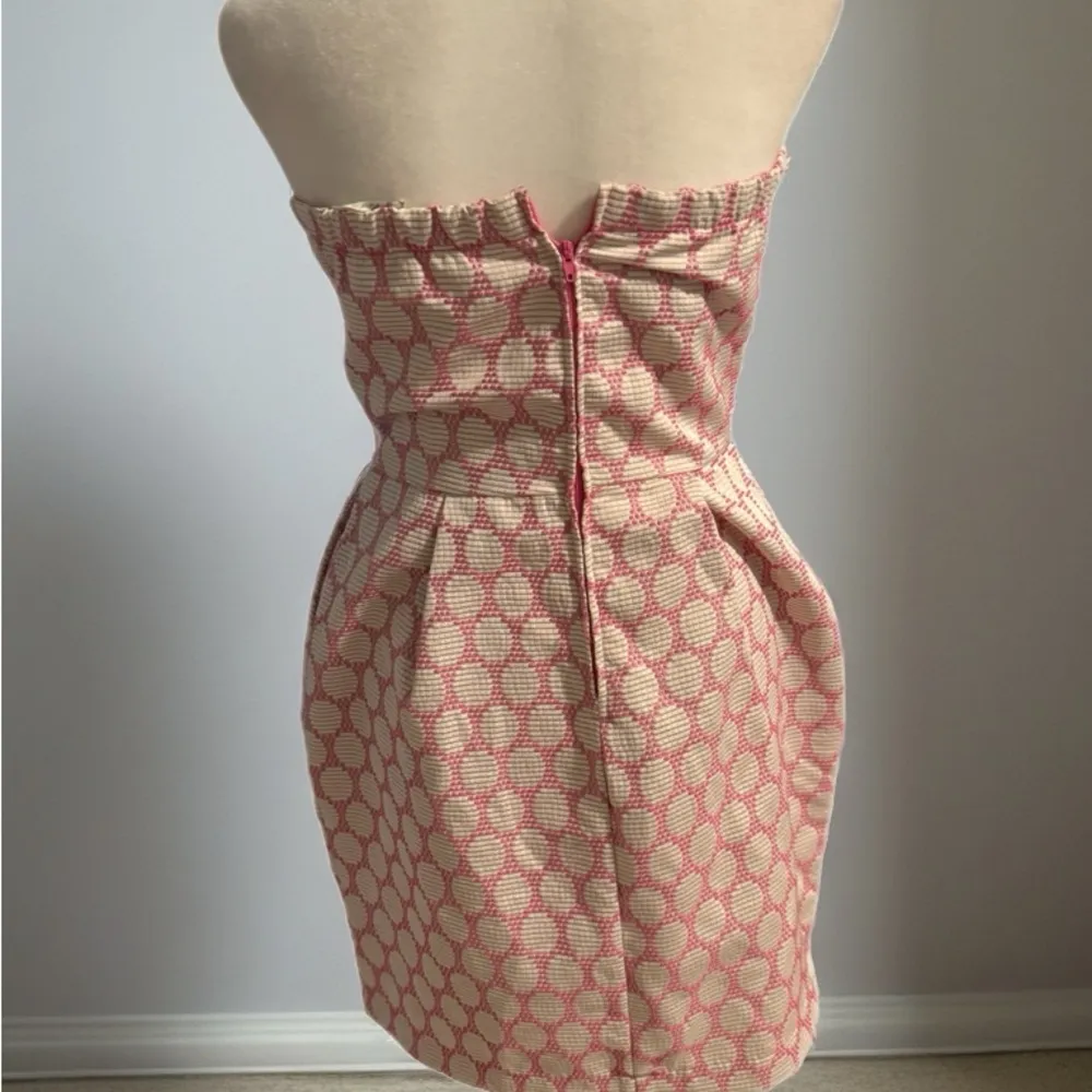 Pink Patterned Sleeveless Dress Size M - Image 5
