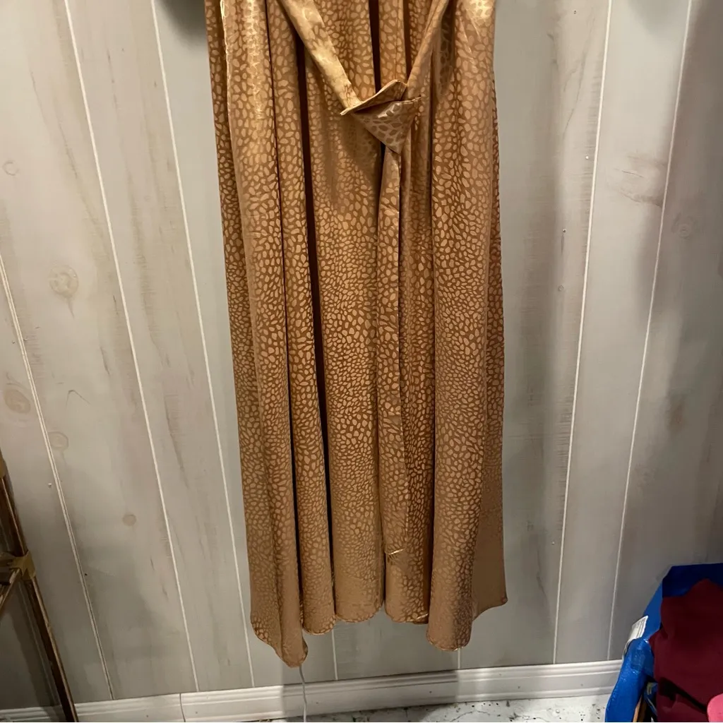 Beautiful NWT golden leopard satin Baltic Born maxi dress boho magic fairy vibe - Image 10