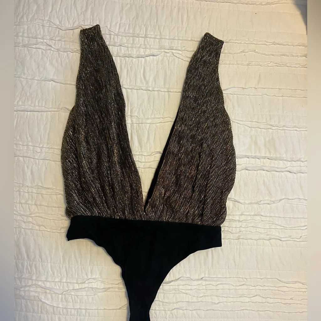 superdown Multicolor Plunge Bodysuit - Image 5