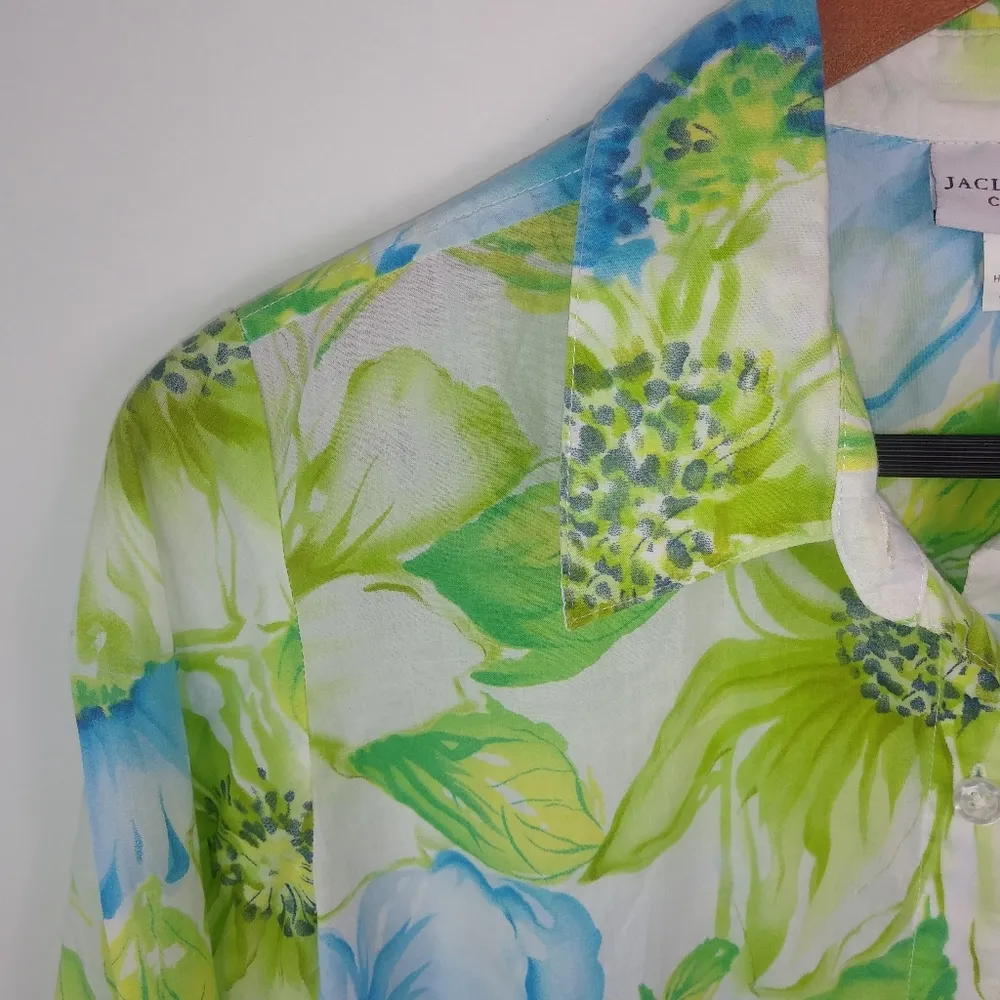 Jaclyn Smith M Blue Lime Top - Image 7