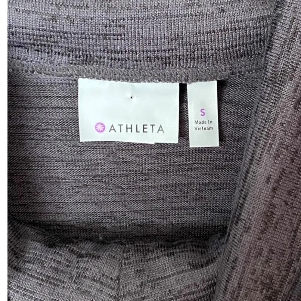 ATHLETA Sport It Cowl Neck Charcoal Activewear Sweatshirt Dress ~ Women's SMALL - Image 9