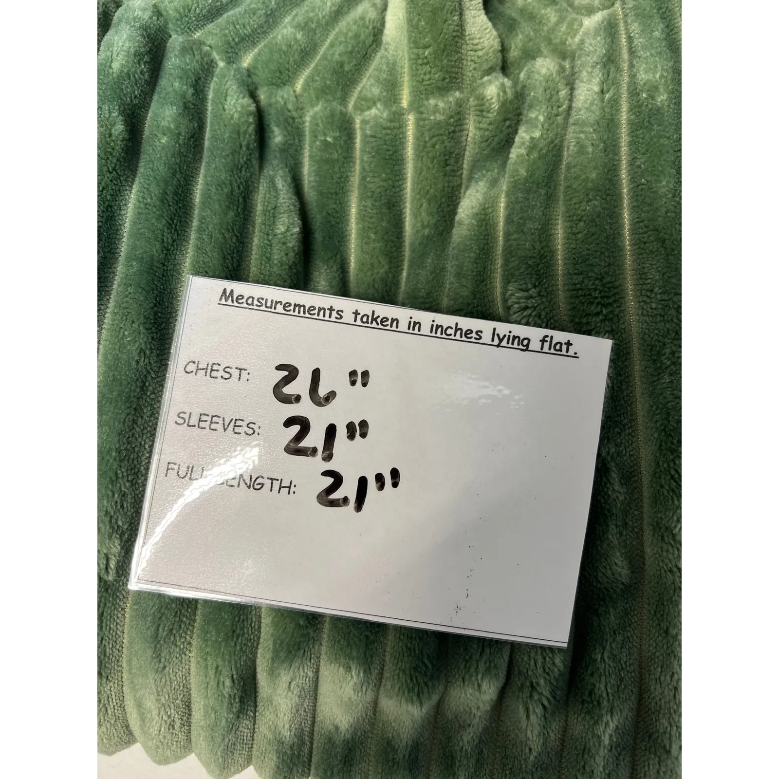 Planet Gold Green Faux-Fur/Chenille Ribbed Sweater Top Cropped Mock Neck Large - Image 6