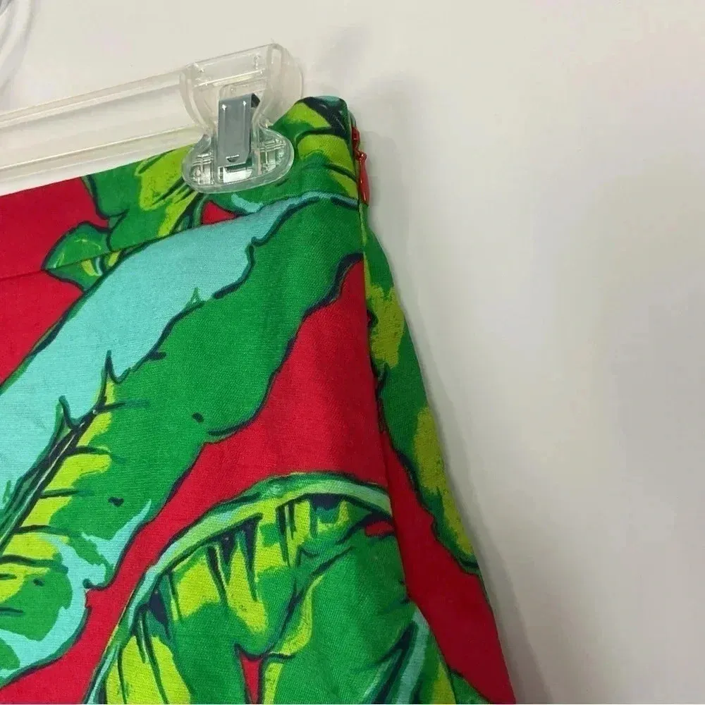 Vineyard‎ Vines Silk Blend Banana Leaf Print Skirt Size 4 - Image 2