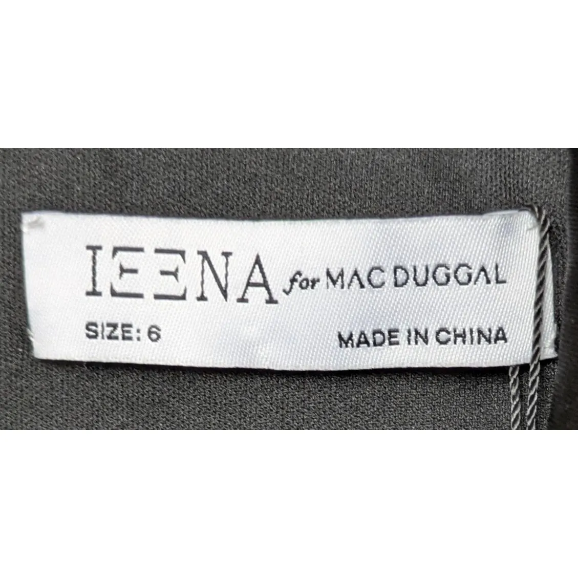 Mac Duggal Black Faux Tuxedo Long Sleeve Formal Gown Size 6 NWT - Image 12