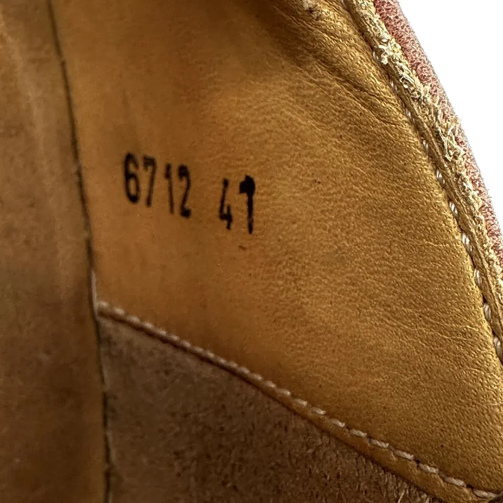 Giraudon Mary Jane Suede Leather Basket Weave Fisherman Shoes Closed Toe Pink 11 - Image 6