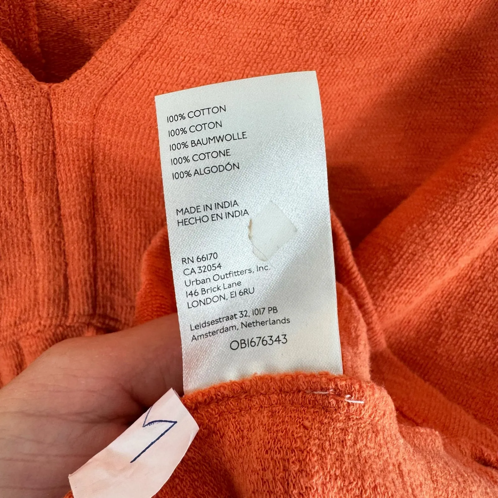 Pilcro By Anthropologie 100% Cotton Tangerine‎ Baby Doll Peplum Blouse Size M Orange Size M - Image 7