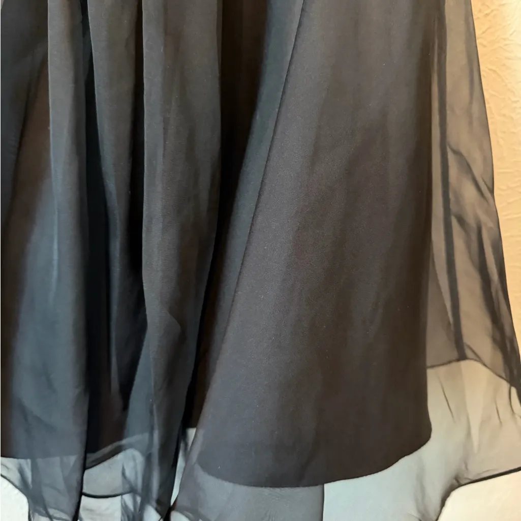 Sherri Hill Black Dress with Beaded Bodice - Image 4