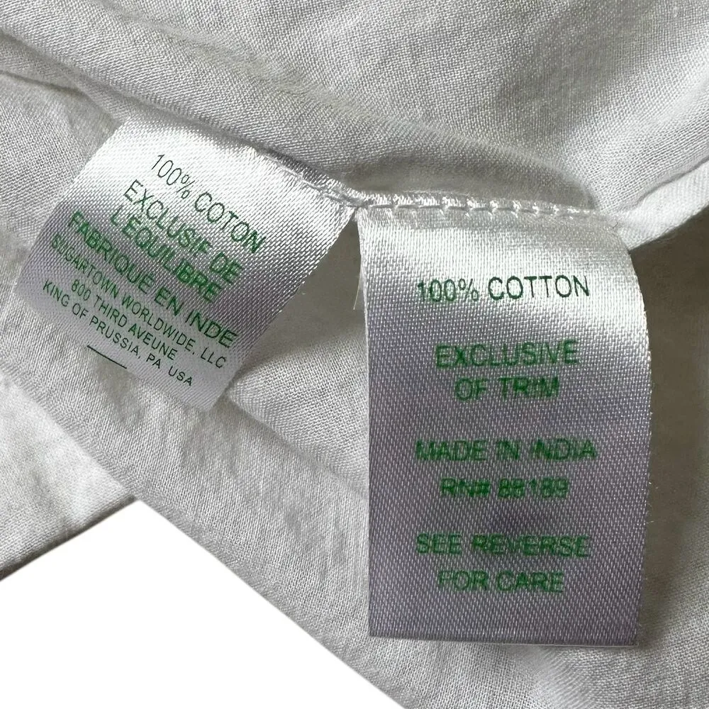 Lilly Pulitzer White & Pink Embroidered Amelia Island Tunic Women Medium | 67-4 - Image 4