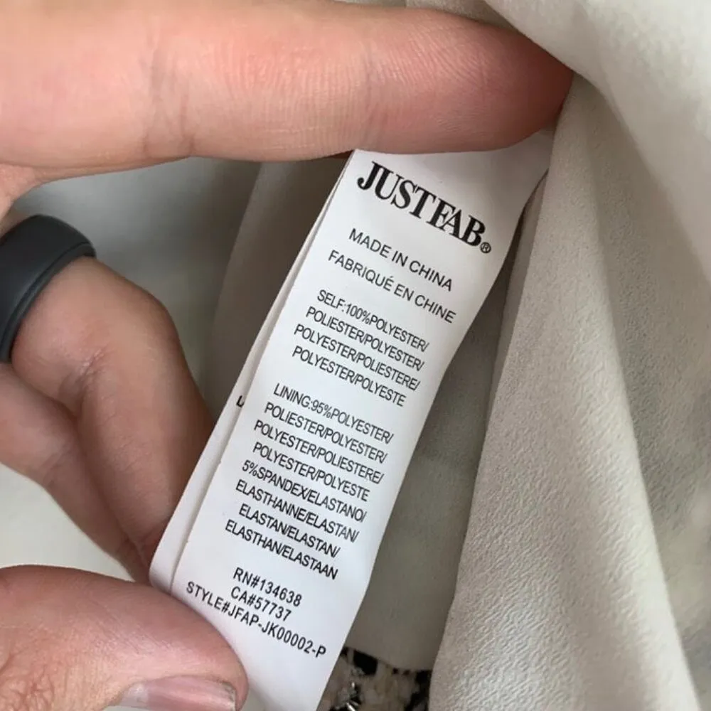 NWT JustFab Lurex Tweed Blazer Size 1X - Image 7