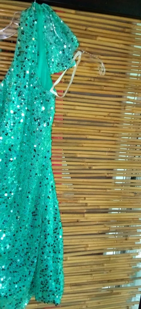 City Triangles 9 Aqua Sequin Bodycon Mini Dress - Image 2