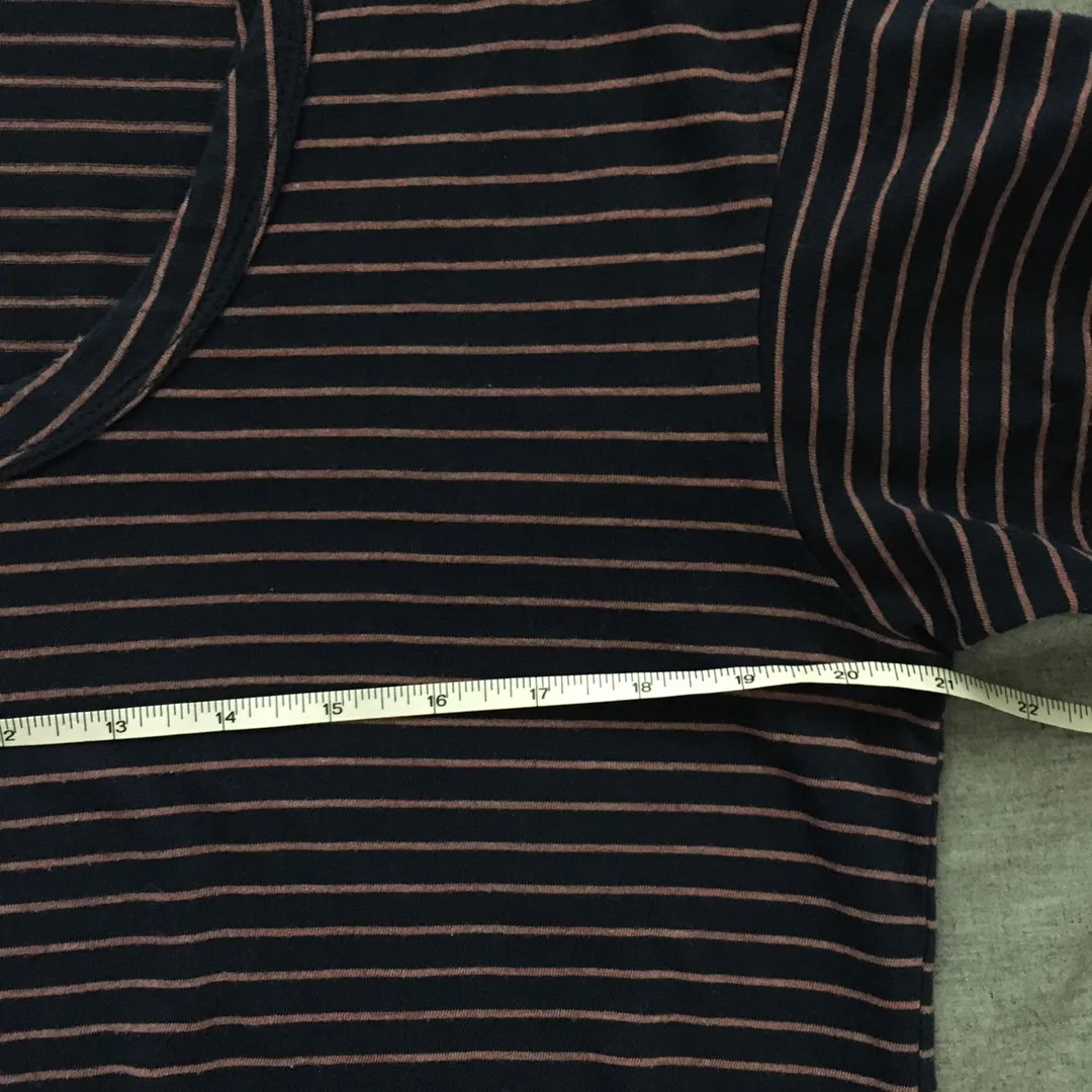 Current Elliott Navy Striped Jersey T-Shirt Dress - Image 6