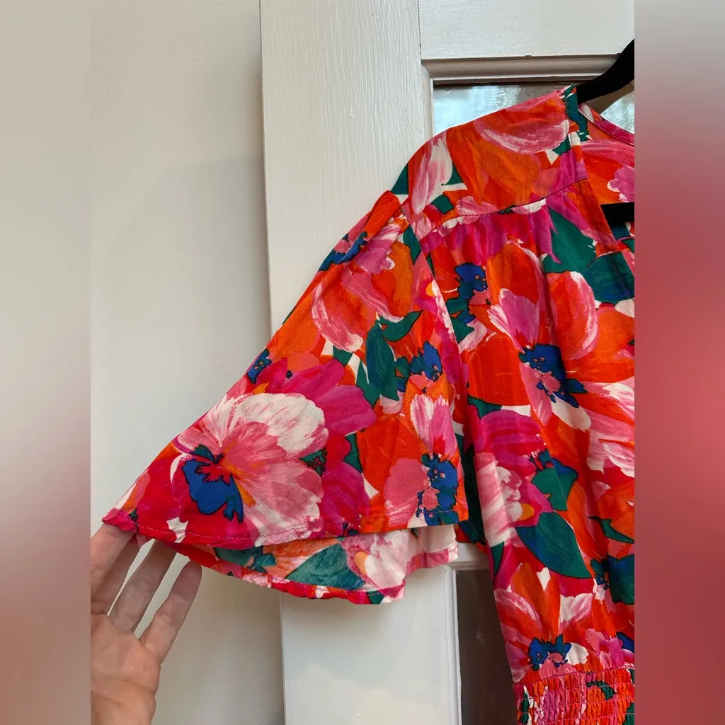 Anthropologie Abel The Label Colorful Floral High Low Maxi Dress Size Large L - Image 8