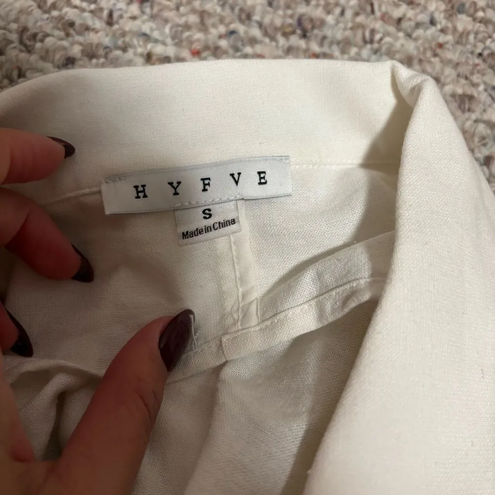 HYFVE NEW  Lace Up Corset Back White Blazer White- Size Small - Image 7