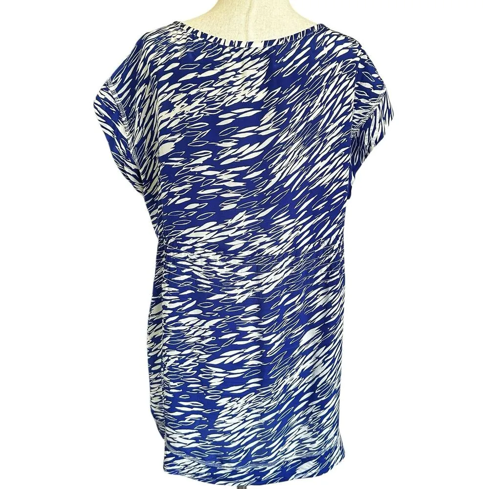 Banana Republic Blue Silk Unlined Basic Blouse Women Top Size Medium | 61-8 - Image 2