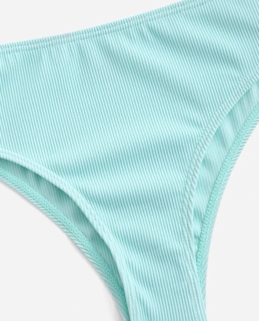 Plain Ribbed Bikini Swimsuit - Image 4