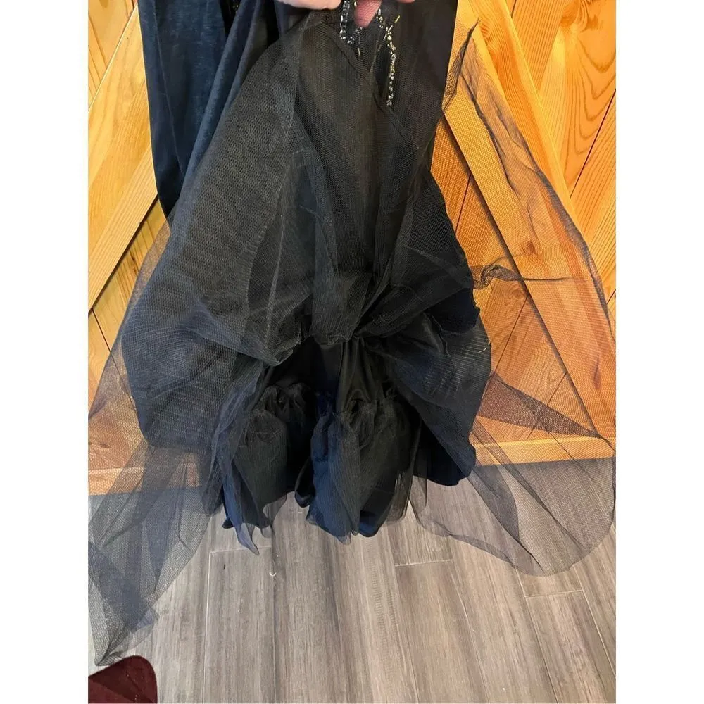 DEB Womens Blk Strapless Bead/Sequin Long Mermaid Event Gown Sz 5 nwt (3016) Black - Image 7