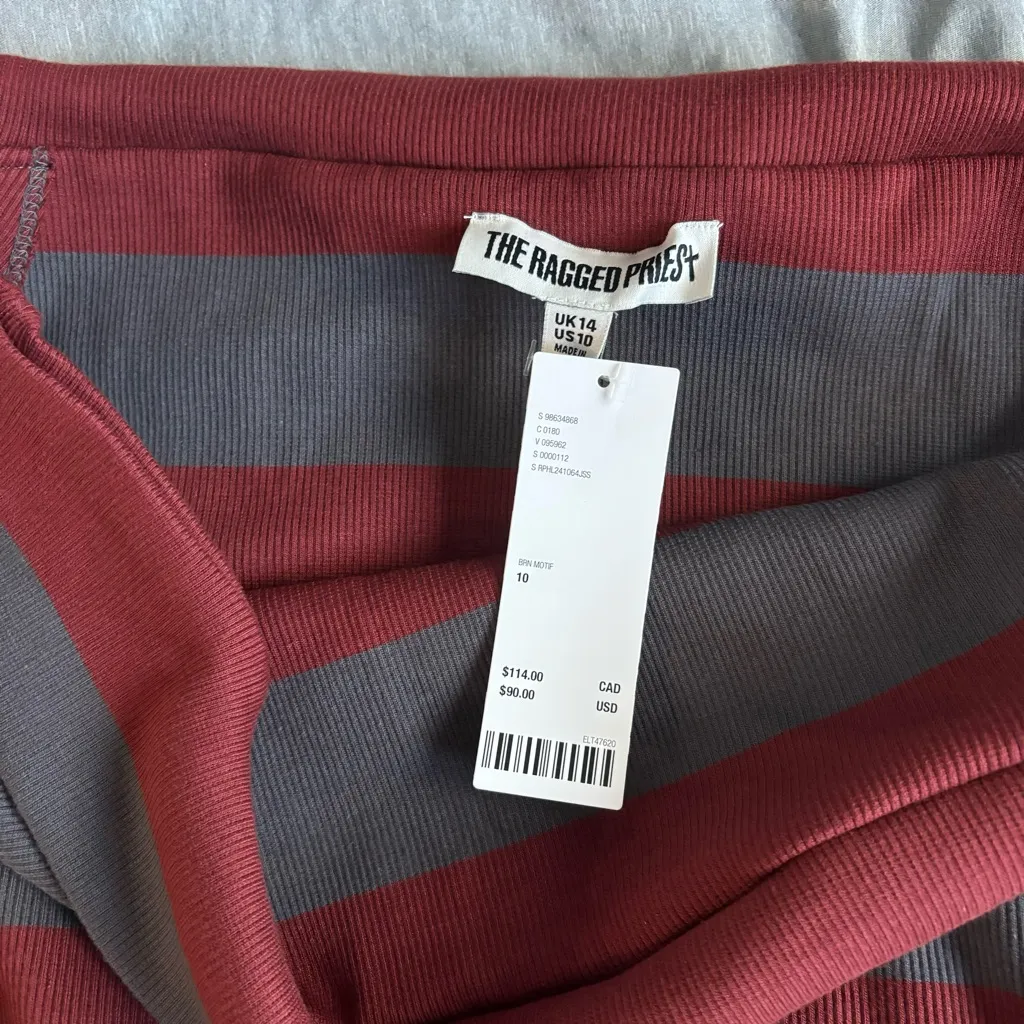 The Ragged Priest Striped Belted Mini Dress - Image 4