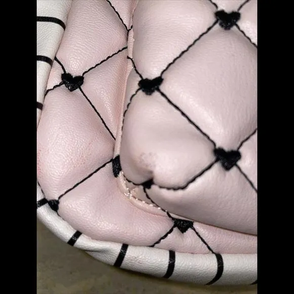 Betsy Johnson Luv Betsy Backpack Black &‎ Pink Bag Purse 7x7x3” - Image 4