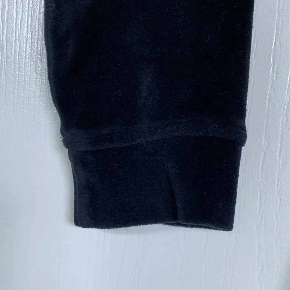 Y2K Vintage Apple Bottoms Black Velour Zip Up Jacket Juniors Large GUC #DS-1773 - Image 6