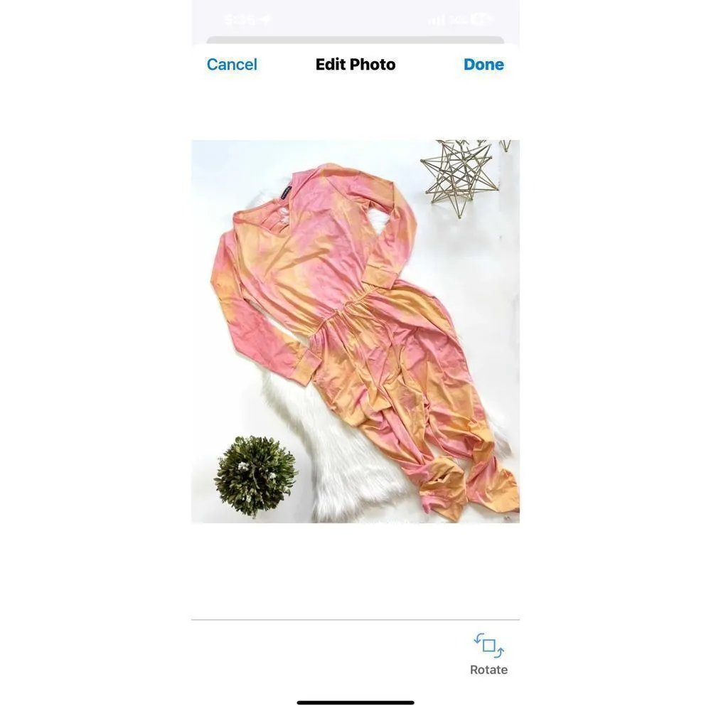 Brand New Womens Fensace Tie Dye Watercolor Leisure Romper Jumpsuit - Image 3