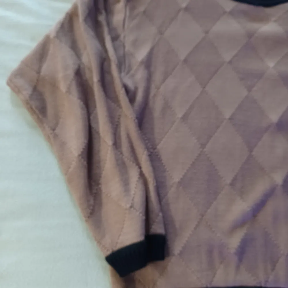 Marisa Christina Sweater Women's Medium Brown with Black trim diamond pa… - Image 3