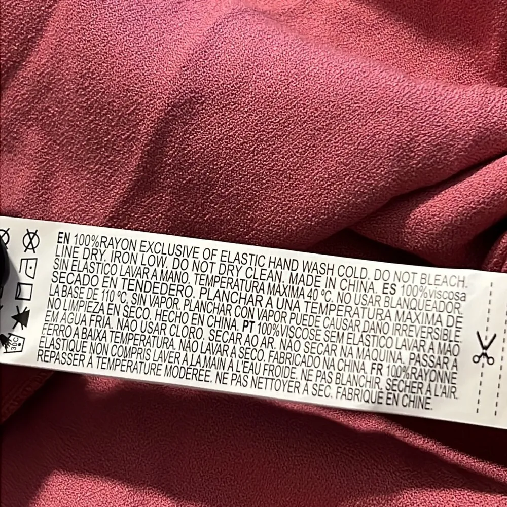 FOREVER 21 large blush dress deep v cottage core ruffle sleeve zip back closure - Image 6