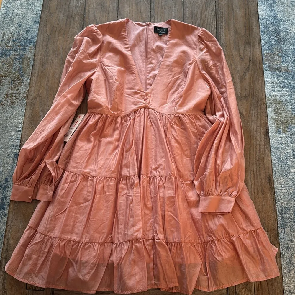 Bardot Harlow Long Sleeve Babydoll Minidress - Image 3