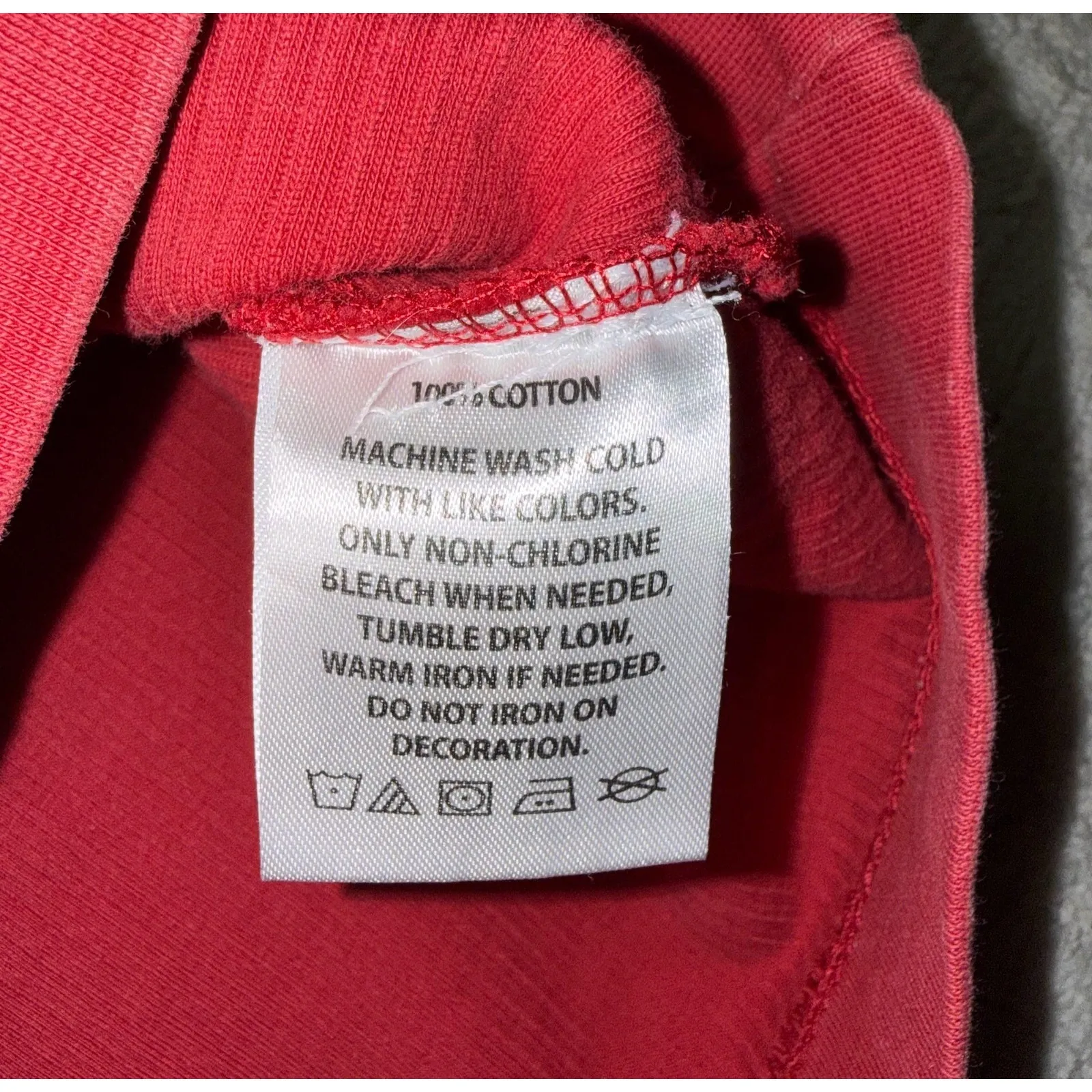 Royce Shirt Womens 2XL Red Ribbed Long Sleeve Cotton Crew Neck Tagless Tee - Image 4