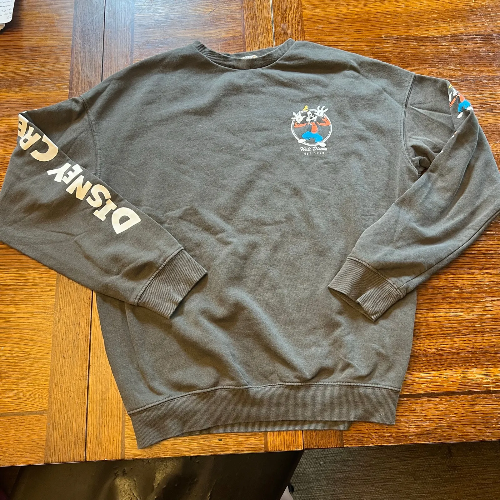 H&M Disney Goofy Graphic Sweatshirt Brown Plus Size 20 Disney Crew Pullover VTG - Image 10