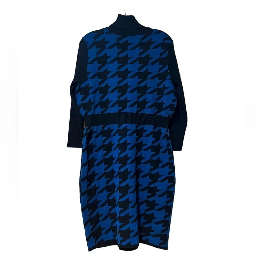 Anne Klein Women's Houndstooth Sweater Sheath Dress X Large - Image 2