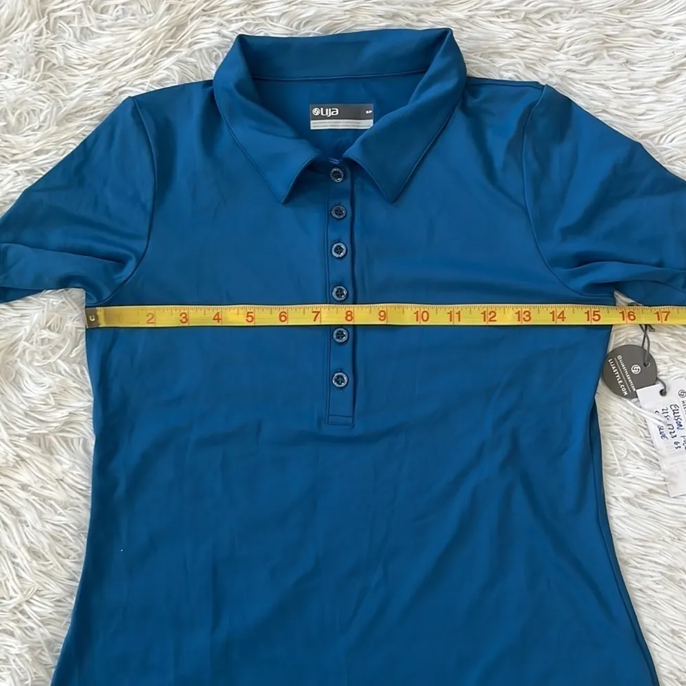 LIJA Elite Ellison Polo Shirt in Sea Blue size Small - Image 5